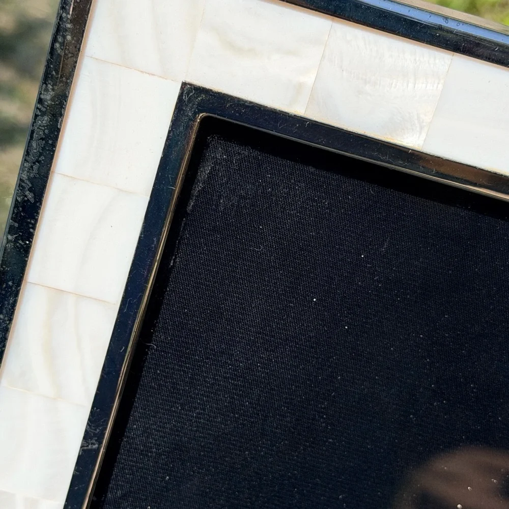 Pottery Barn‎ silver plate mother of pearl 5x7 Photo Frame